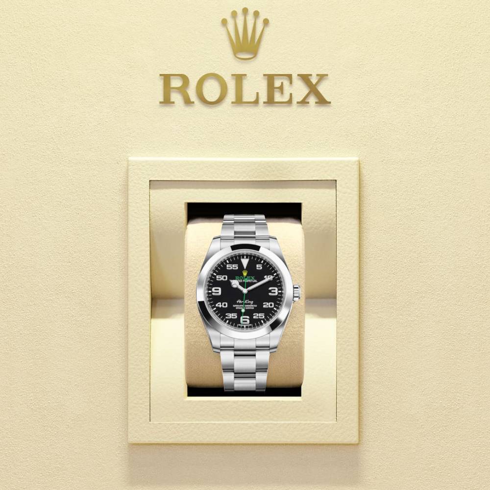 Rolex Air King 40mm - Ref: 116900-0001 - Black Arabic Numerals Dial, Stainless Steel Oyster Bracelet Watch