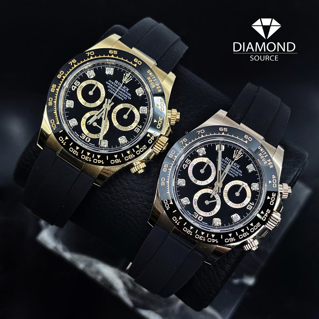 Rolex Cosmograph Daytona 40 mm | Oysterflex bracelet | Black Diamond dial | 18k Yellow gold Case Men's Watch 116518ln-0078