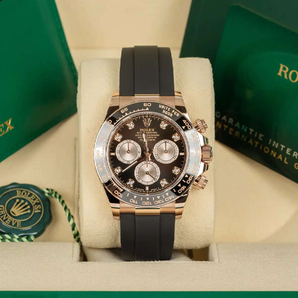 2023 Release Rolex Cosmograph Daytona 40 mm | Oysterflex bracelet | Bright black and Sundust Diamond dial | Men's Watch 126515LN