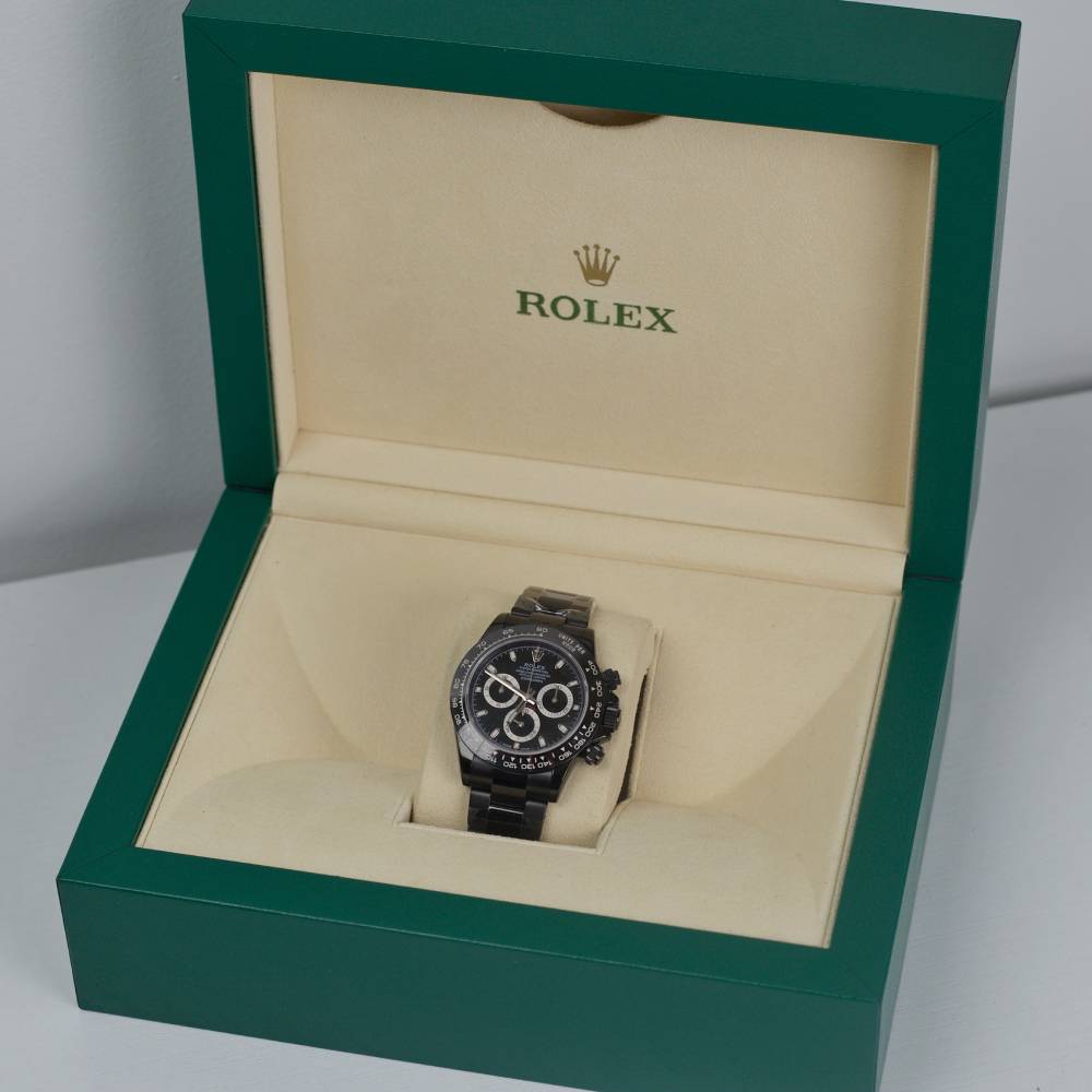 Rolex Cosmograph Daytona 40mm - Ref: 116500ln - Black Index Dial & Ceramic Bezel, PVD Stainless Steel Oyster Bracelet Men's Watch