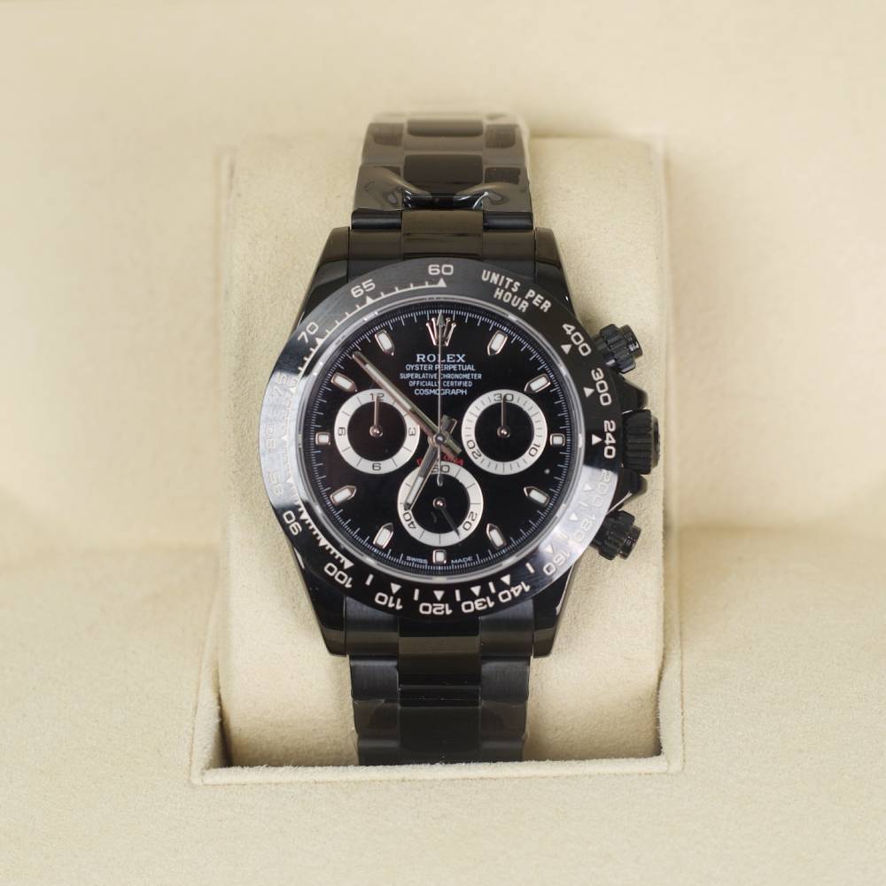 Rolex Cosmograph Daytona 40mm - Ref: 116500ln - Black Index Dial & Ceramic Bezel, PVD Stainless Steel Oyster Bracelet Men's Watch