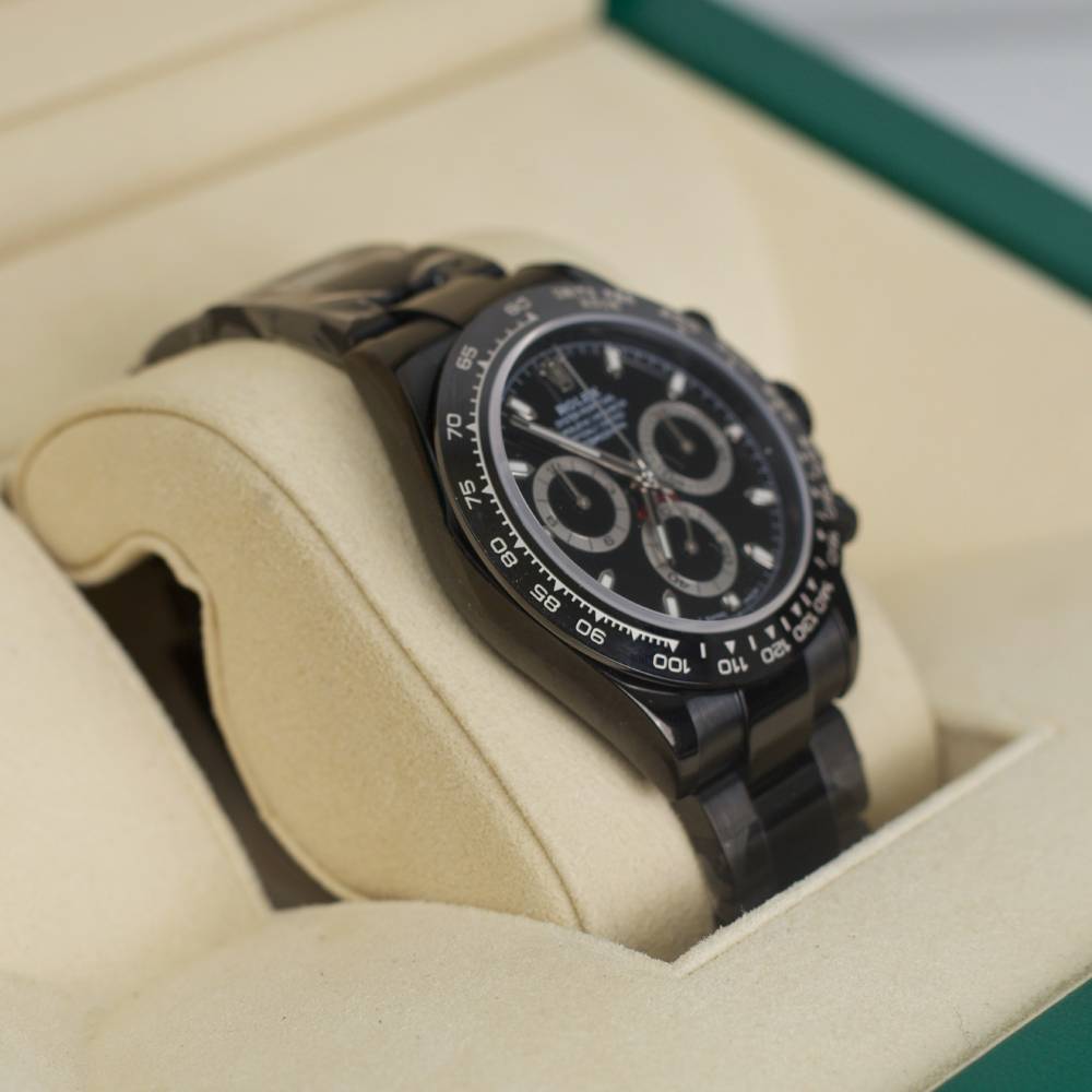 Rolex Cosmograph Daytona 40mm - Ref: 116500ln - Black Index Dial & Ceramic Bezel, PVD Stainless Steel Oyster Bracelet Men's Watch