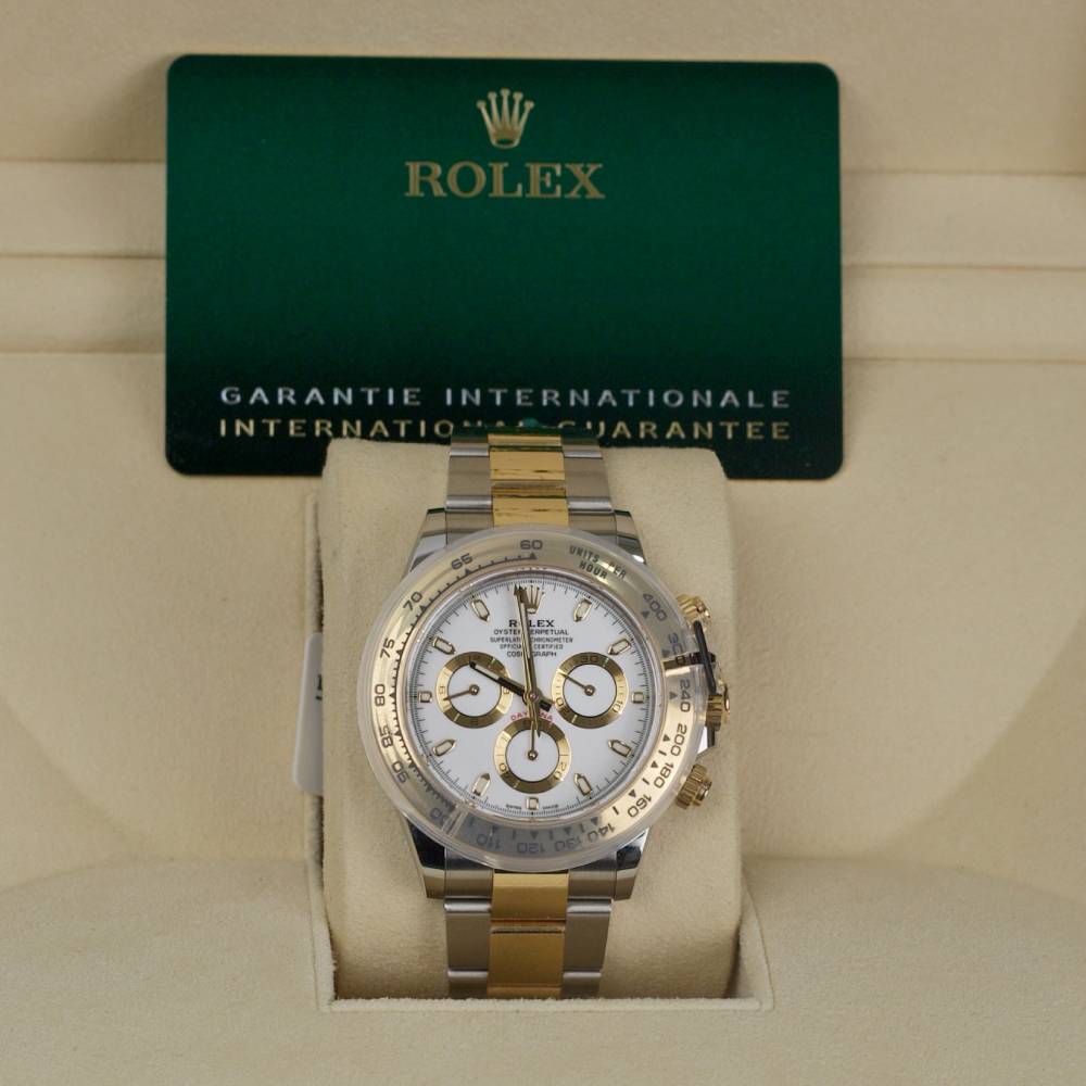 Rolex Cosmograph Daytona 40mm - Ref: 116503-0001 - White Index Dial & Gold Bezel, Two Tone Stainless Steel & 18K Yellow Gold Oyster Bracelet Men's Watch