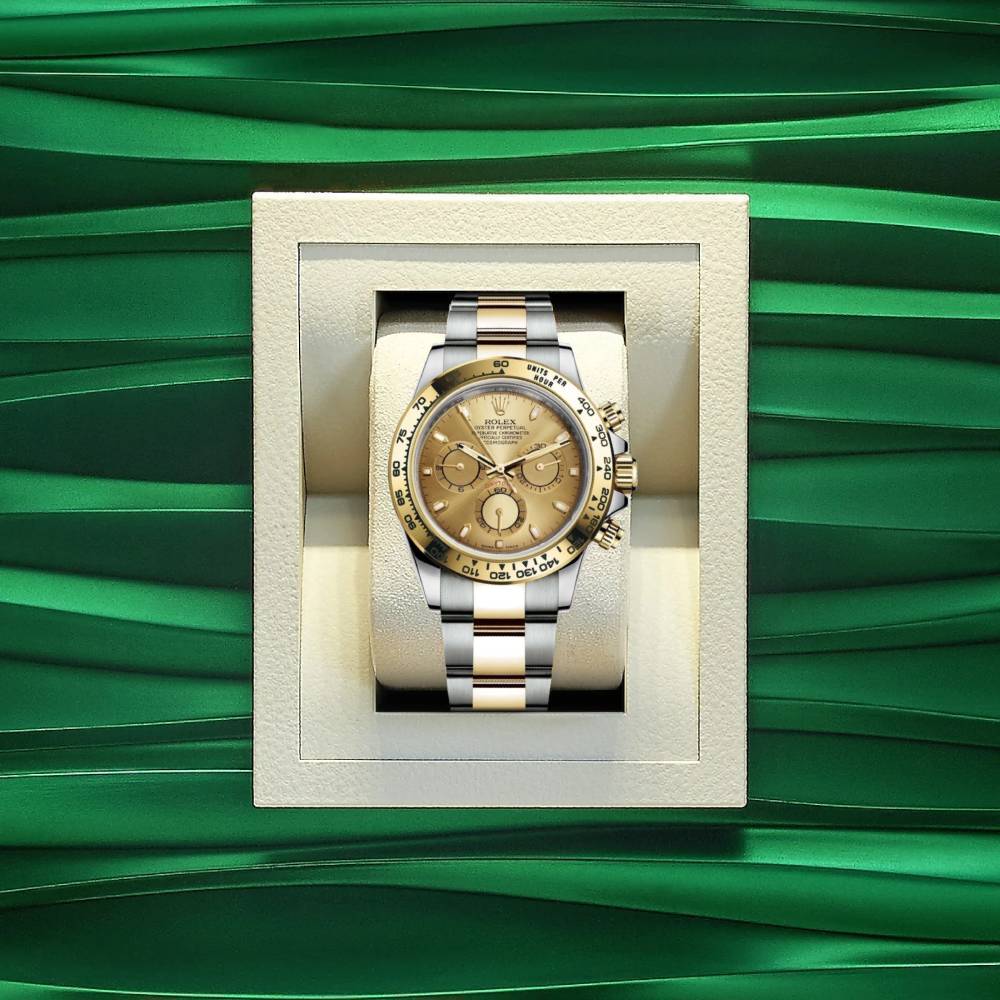 Rolex Cosmograph Daytona 40mm - Ref: 116503-0003 - Champagne Index Dial & Gold Bezel, Two Tone Stainless Steel & 18K Yellow Gold Oyster Bracelet Men's Watch