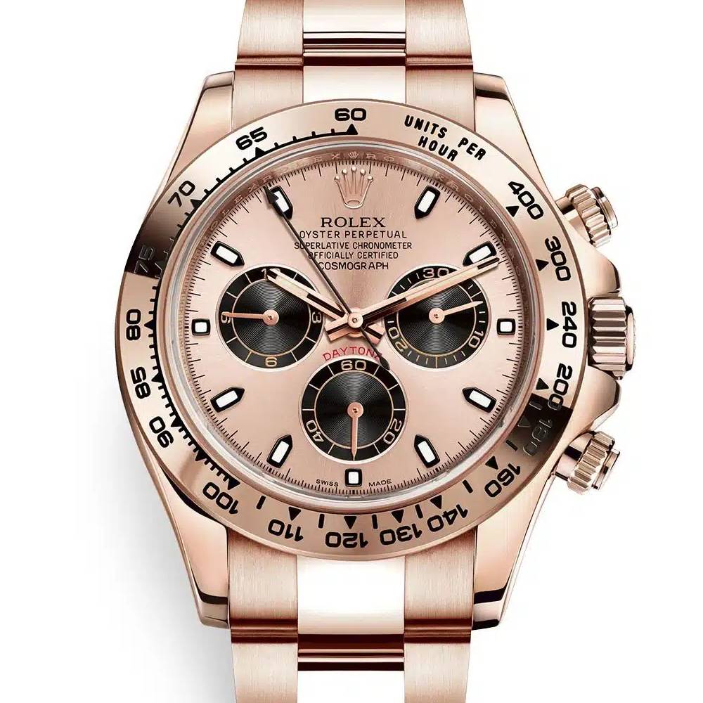 Rolex Cosmograph Daytona 40mm - Ref: 116505-0009 - Rose & Black Index Dial, 18K Rose Gold Oyster Bracelet Men's Watch