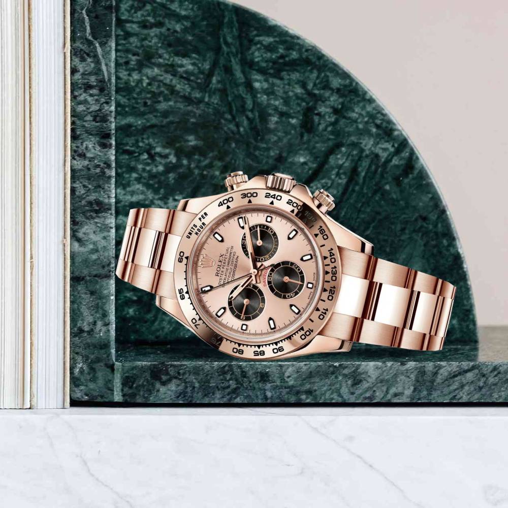 Rolex Cosmograph Daytona 40mm - Ref: 116505-0009 - Rose & Black Index Dial, 18K Rose Gold Oyster Bracelet Men's Watch