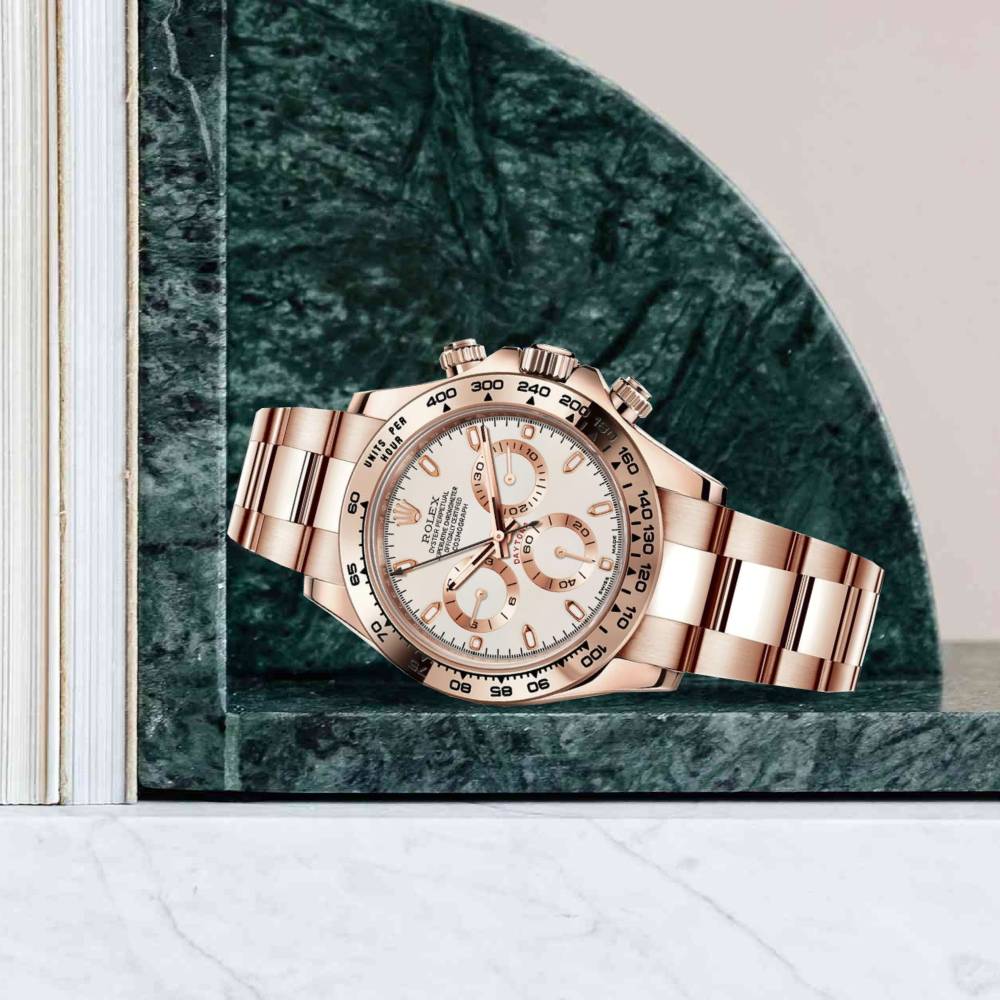 Rolex Cosmograph Daytona 40mm - Ref: 116505-0010 - Ivory Index Dial, 18K Rose Gold Oyster Bracelet Men's Watch