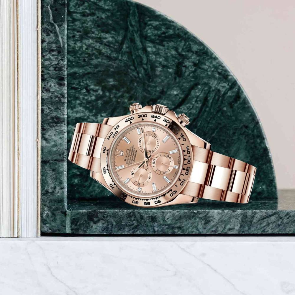 Rolex Cosmograph Daytona 40mm - Ref: 116505-0012 - Rose Diamond Dial, 18K Rose Gold Oyster Bracelet Men's Watch