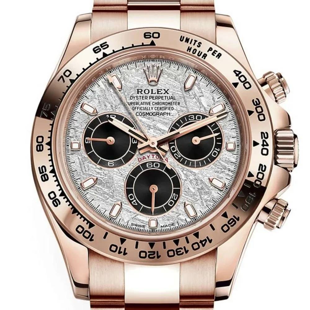 Rolex Cosmograph Daytona 40mm - Ref: 116505-0014 - Meteorite & Black Index Dial, 18K Rose Gold Oyster Bracelet Men's Watch