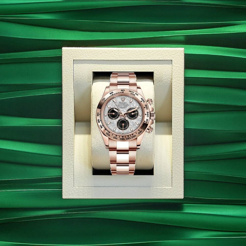 Rolex Cosmograph Daytona 40mm - Ref: 116505-0014 - Meteorite & Black Index Dial, 18K Rose Gold Oyster Bracelet Men's Watch