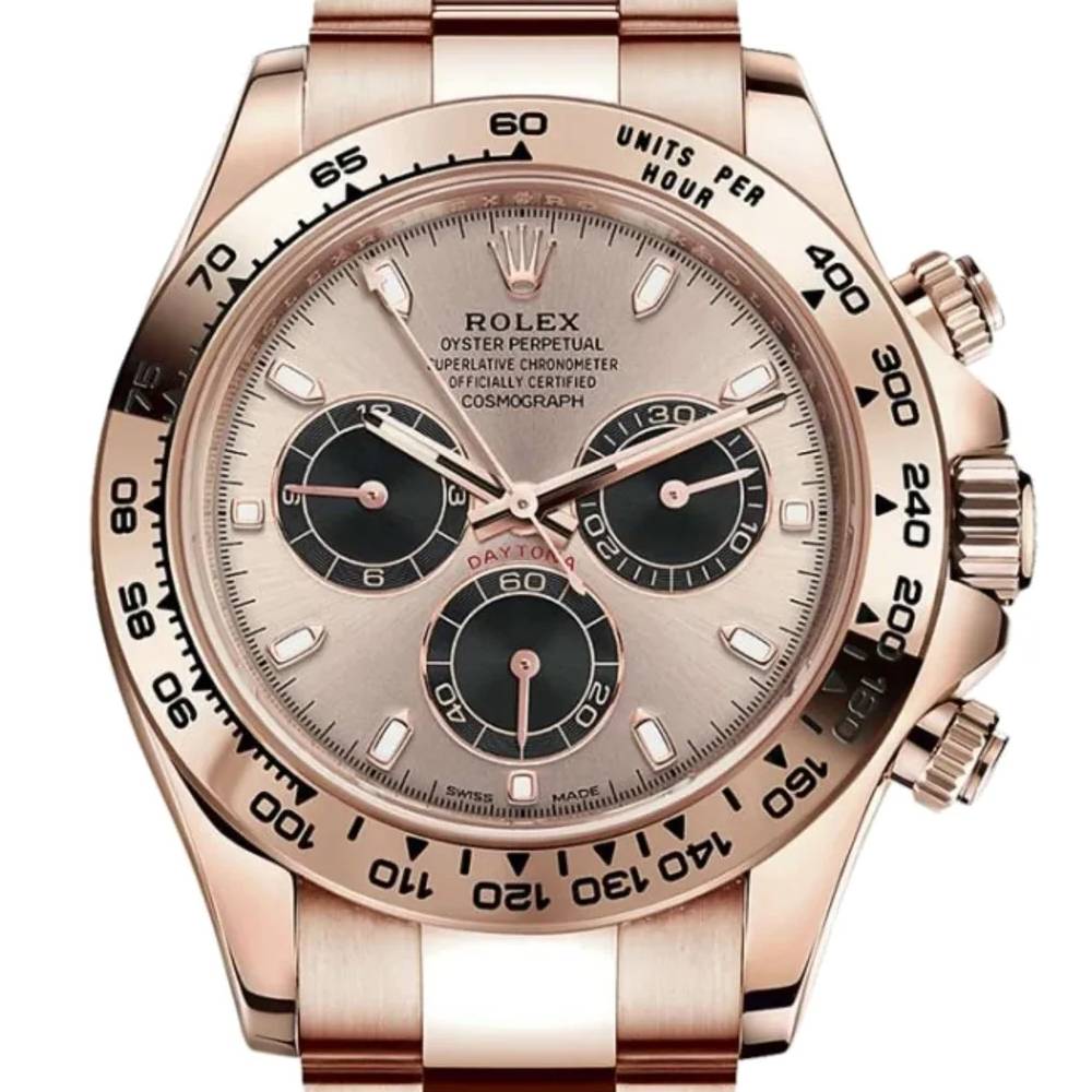 Rolex Cosmograph Daytona 40mm - Ref: 116505-0016 - Sundust & Black Index Dial, 18K Rose Gold Oyster Bracelet Men's Watch