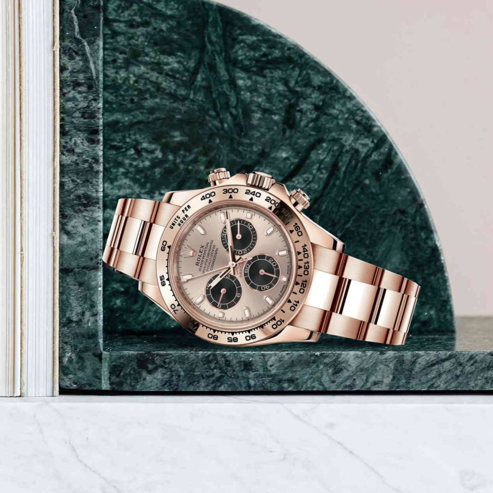 Rolex Cosmograph Daytona 40mm - Ref: 116505-0016 - Sundust & Black Index Dial, 18K Rose Gold Oyster Bracelet Men's Watch