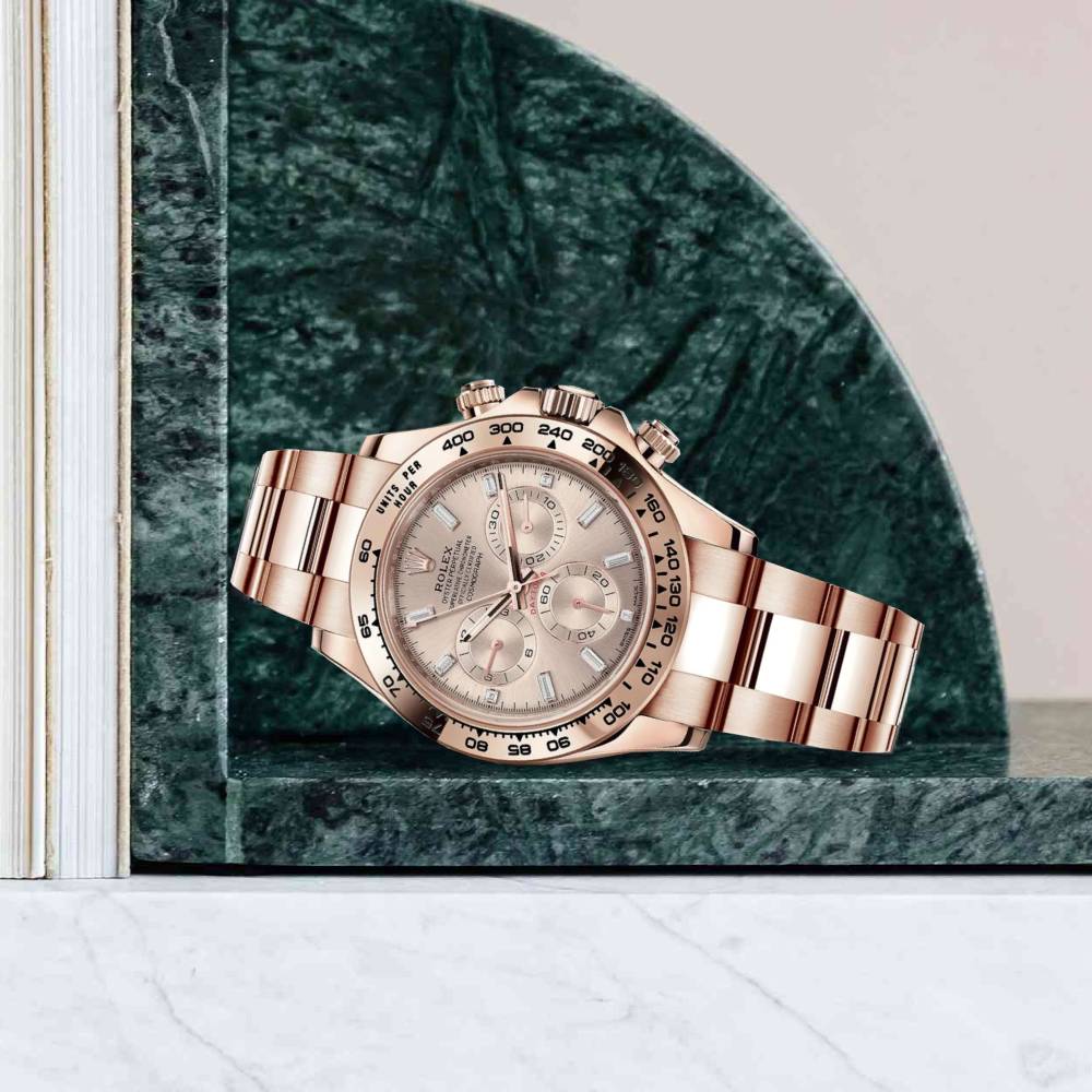 Rolex Cosmograph Daytona 40mm - Ref: 116505-0017 - Sundust Index Dial, 18K Rose Gold Oyster Bracelet Men's Watch