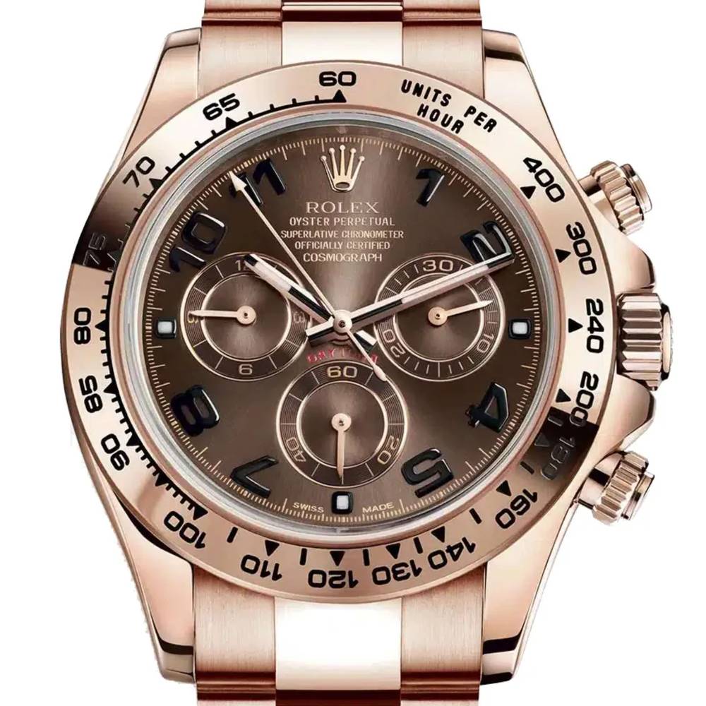 Rolex Cosmograph Daytona 40mm - Ref: 116505 choc - Chocolate Arabic Numerals Dial, 18K Rose Gold Oyster Bracelet Men's Watch