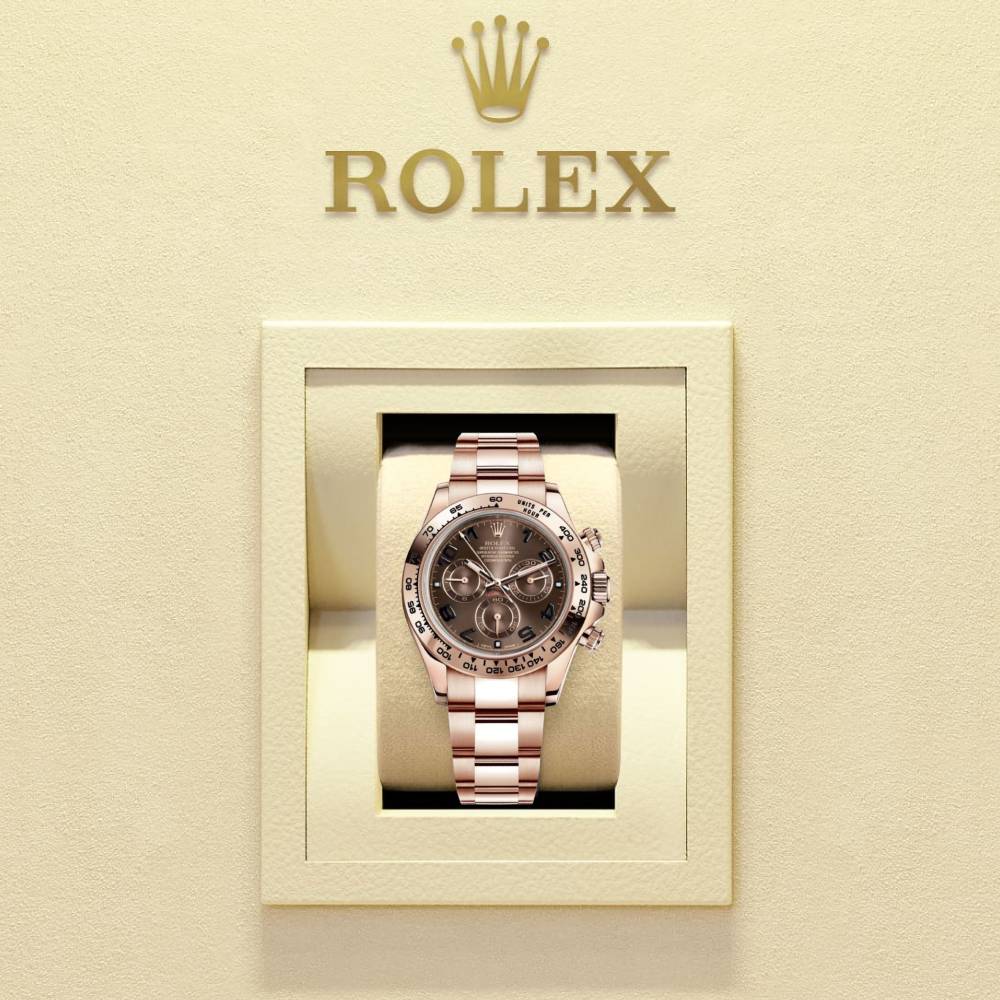 Rolex Cosmograph Daytona 40mm - Ref: 116505 choc - Chocolate Arabic Numerals Dial, 18K Rose Gold Oyster Bracelet Men's Watch