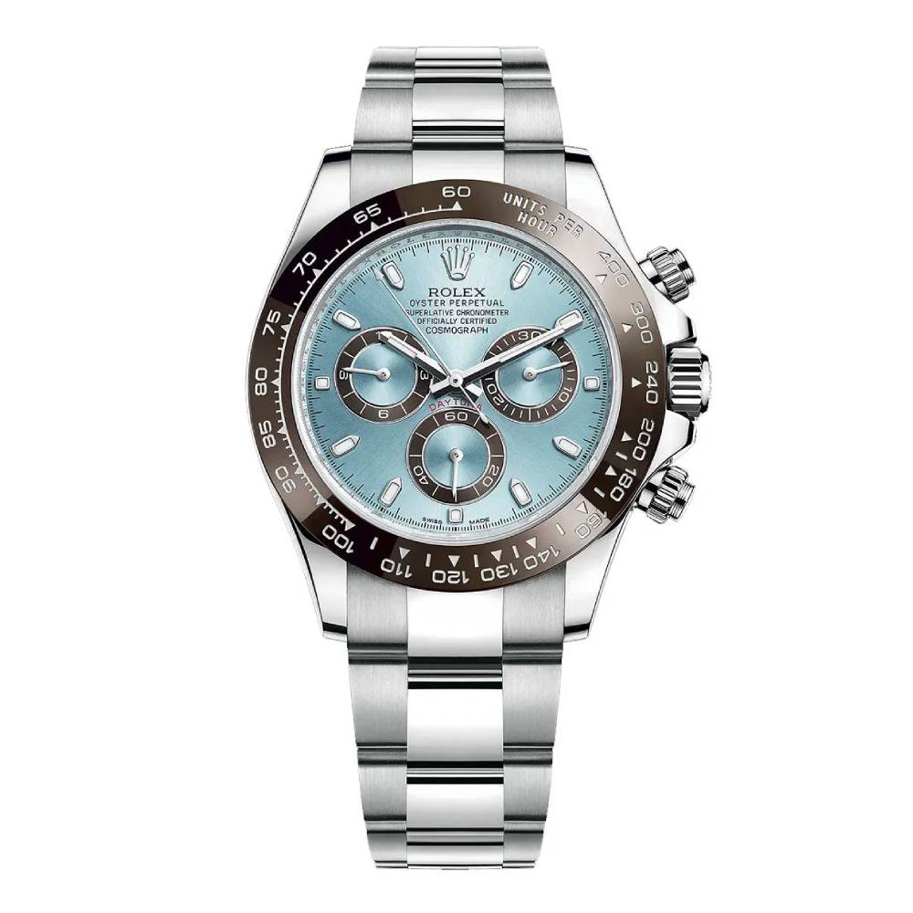 Rolex Cosmograph Daytona 40mm - Ref: 116506-0001 - Ice Blue Index Dial & Ceramic Bezel, Platinum Oyster Bracelet Men's Watch