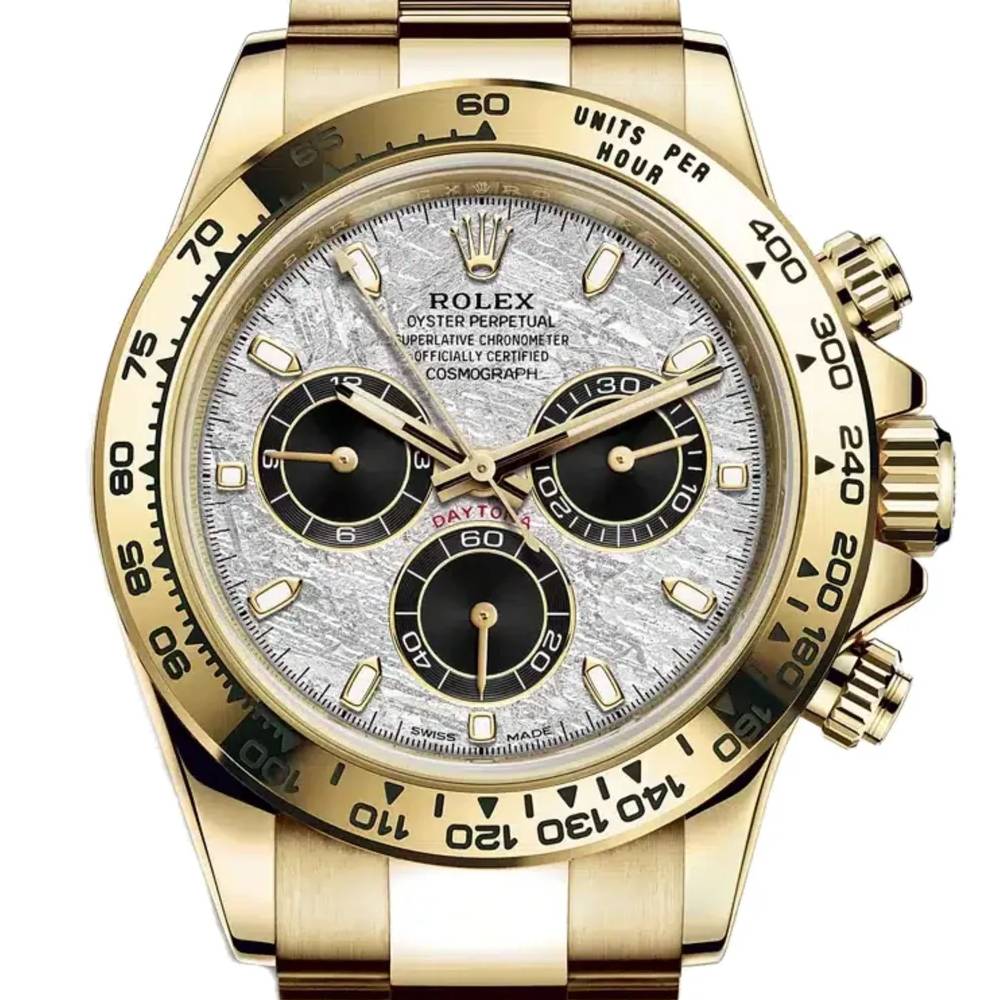 Rolex Cosmograph Daytona 40mm - Ref: 116508-0015 - Meteorite & Black Index Dial, 18K Yellow Gold Oyster Bracelet Men's Watch