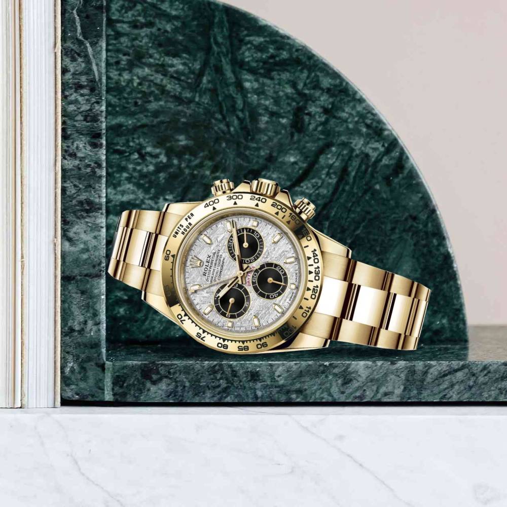 Rolex Cosmograph Daytona 40mm - Ref: 116508-0015 - Meteorite & Black Index Dial, 18K Yellow Gold Oyster Bracelet Men's Watch