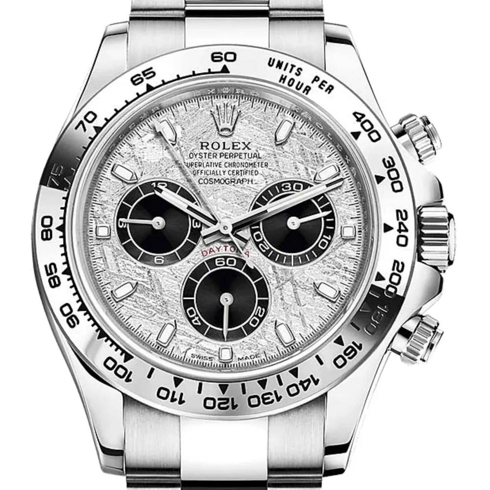 Rolex Cosmograph Daytona 40mm - Ref: 116509-0073 - Meteorite & Black Index Dial, 18K White Gold Oyster Bracelet Men's Watch