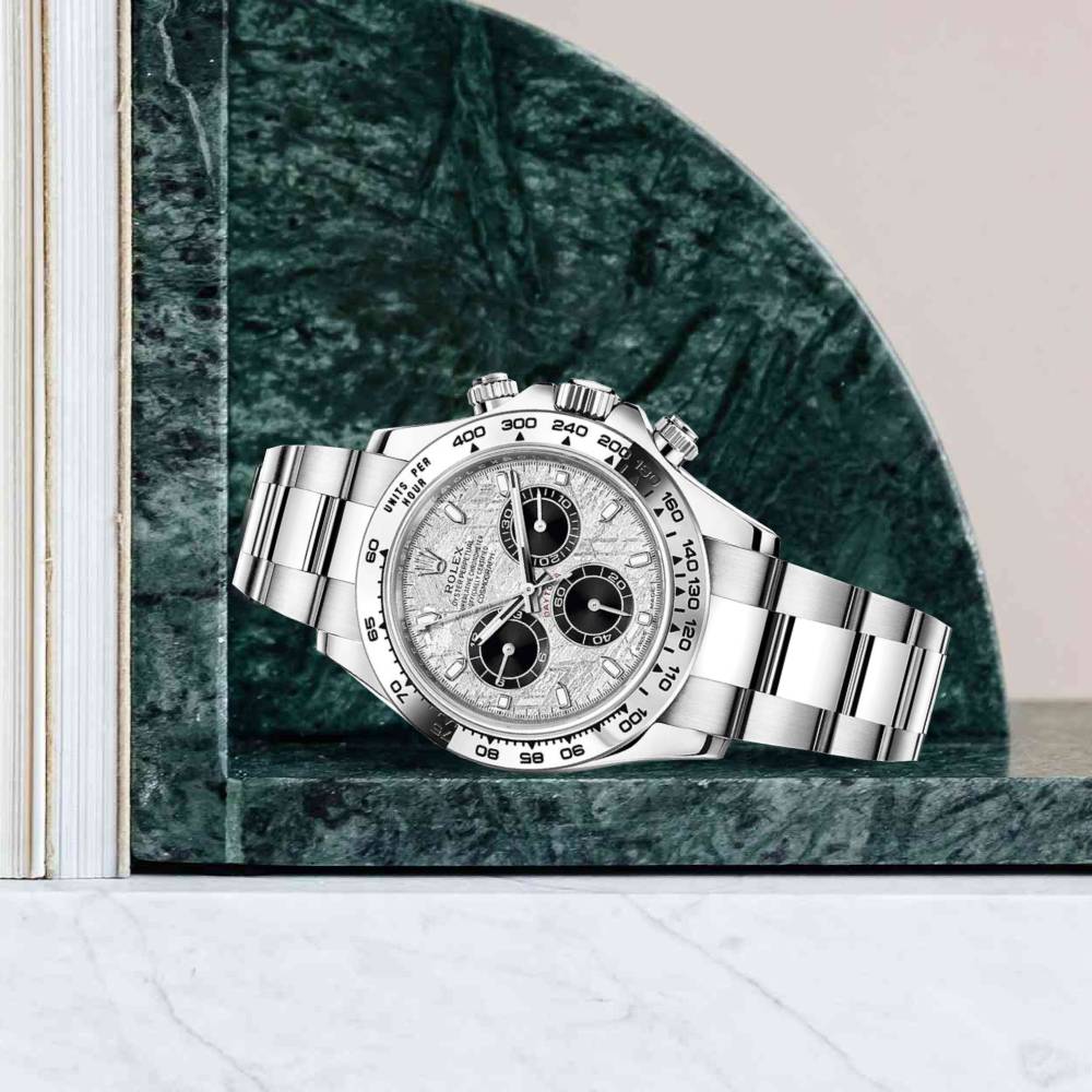 Rolex Cosmograph Daytona 40mm - Ref: 116509-0073 - Meteorite & Black Index Dial, 18K White Gold Oyster Bracelet Men's Watch