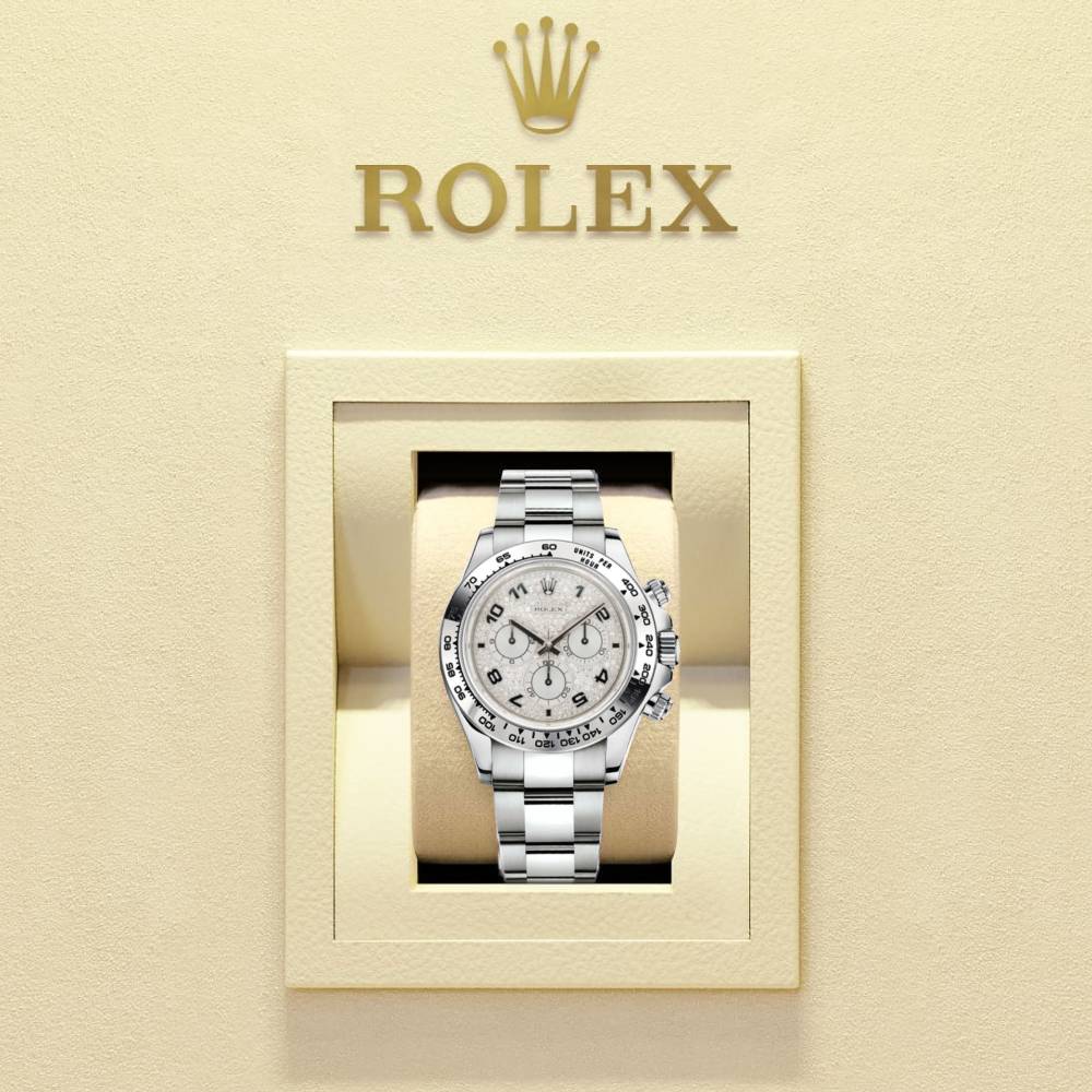 Rolex Cosmograph Daytona 40mm - Ref: 116509PAVE - Pave Diamond Dial, 18K White Gold Oyster Bracelet Men's Watch