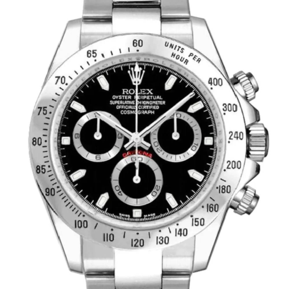 Rolex Cosmograph Daytona 40mm - Ref: 116520BKSO - Black Dial & Stainless Steel Bezel, Stainless Steel Oyster Bracelet Men's Watch