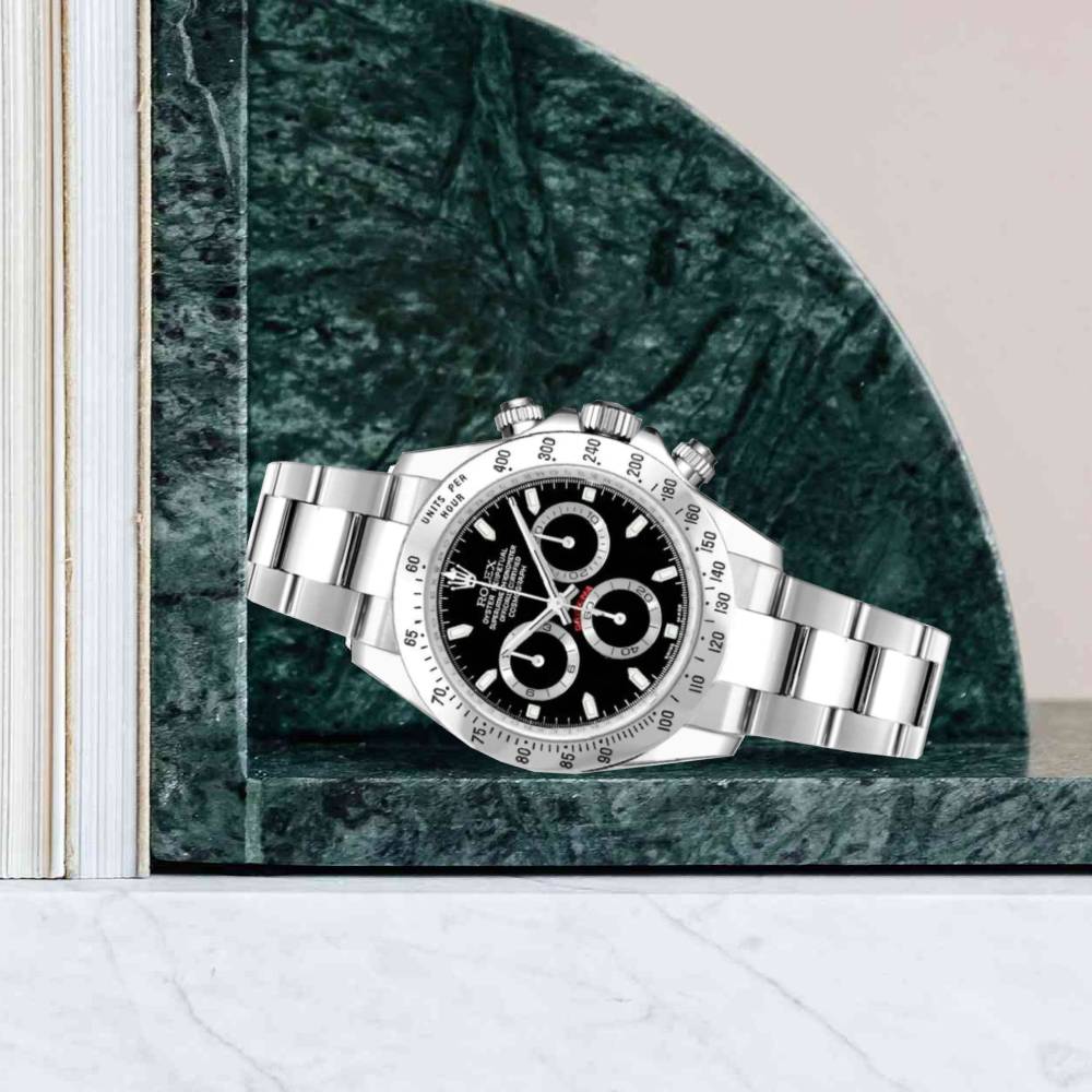 Rolex Cosmograph Daytona 40mm - Ref: 116520BKSO - Black Dial & Stainless Steel Bezel, Stainless Steel Oyster Bracelet Men's Watch