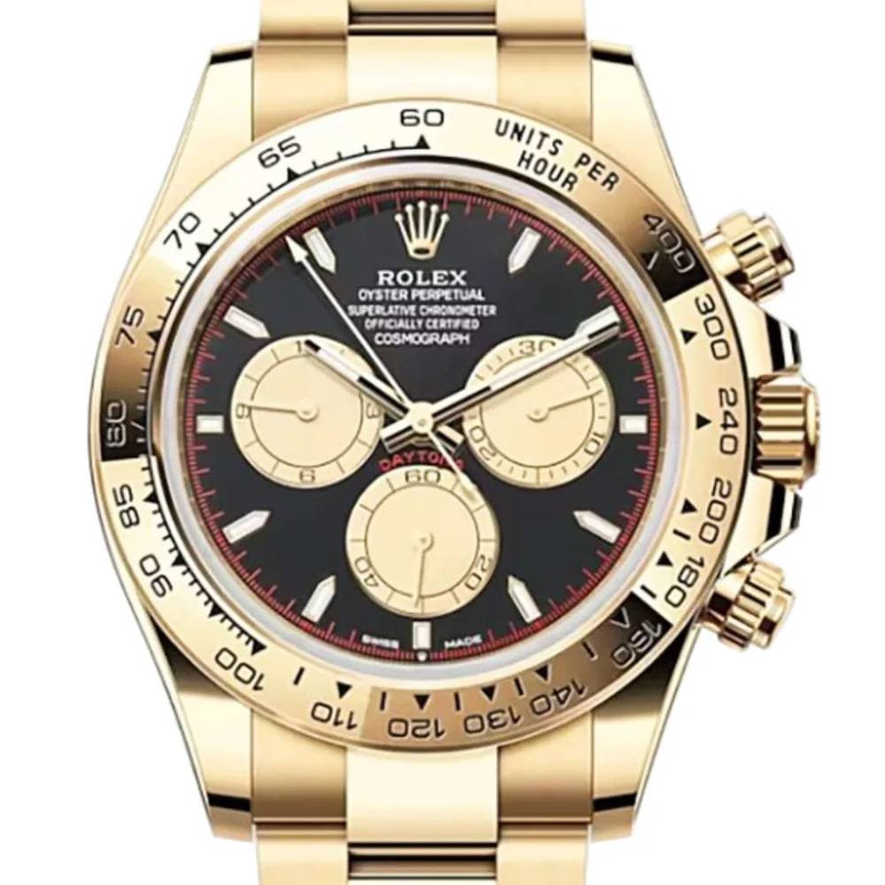 Rolex Cosmograph Daytona 40mm - Ref: 116528PNBK - Paul Newman Black & Champagne Index Dial, 18K Yellow Gold Oyster Bracelet Men's Watch