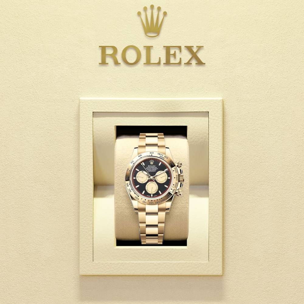 Rolex Cosmograph Daytona 40mm - Ref: 116528PNBK - Paul Newman Black & Champagne Index Dial, 18K Yellow Gold Oyster Bracelet Men's Watch