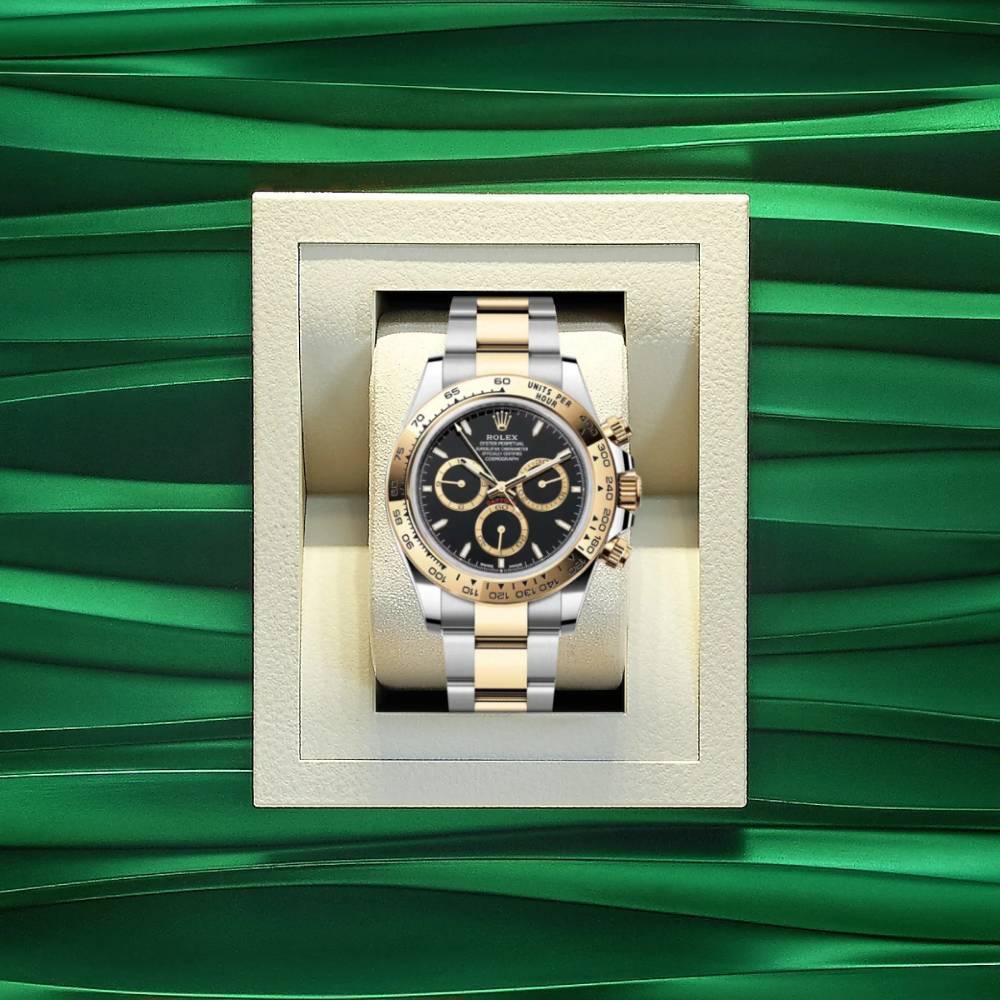 Rolex Cosmograph Daytona 40mm - Ref: 126503 - Black Index Dial & Gold Bezel, Two Tone Stainless Steel & 18K Yellow Gold Oyster Bracelet Men's Watch