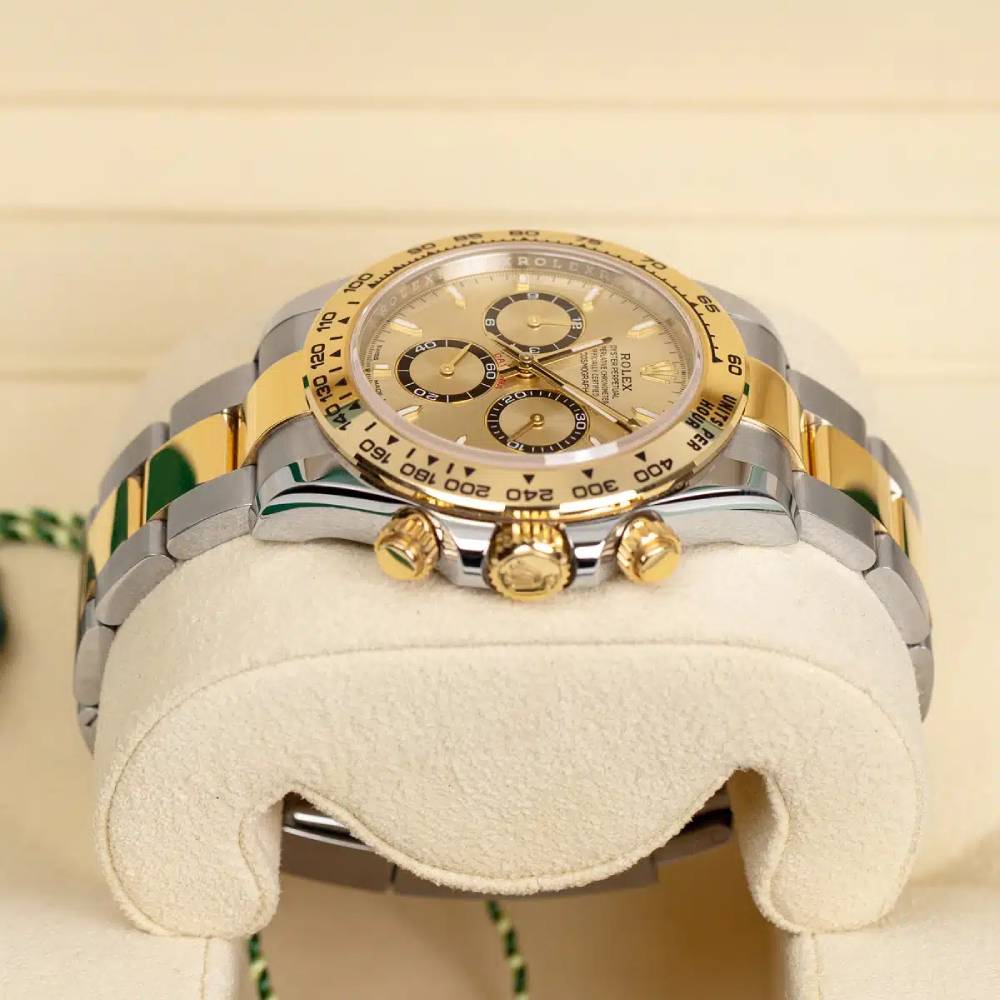 Rolex Cosmograph Daytona 40mm - Ref: 126503 - Golden Index Dial & Gold Bezel, Two Tone Stainless Steel & 18K Yellow Gold Oyster Bracelet Men's Watch