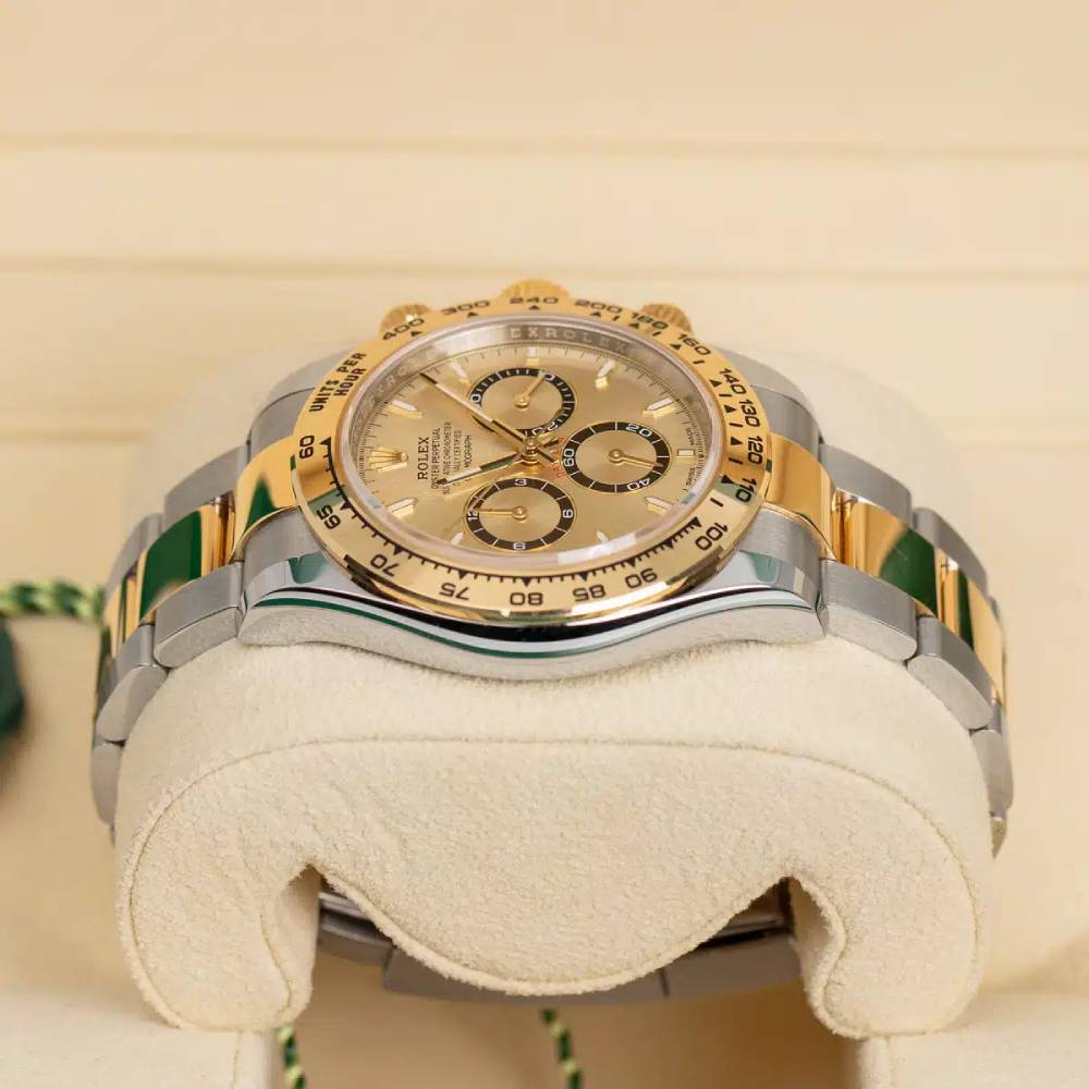 Rolex Cosmograph Daytona 40mm - Ref: 126503 - Golden Index Dial & Gold Bezel, Two Tone Stainless Steel & 18K Yellow Gold Oyster Bracelet Men's Watch