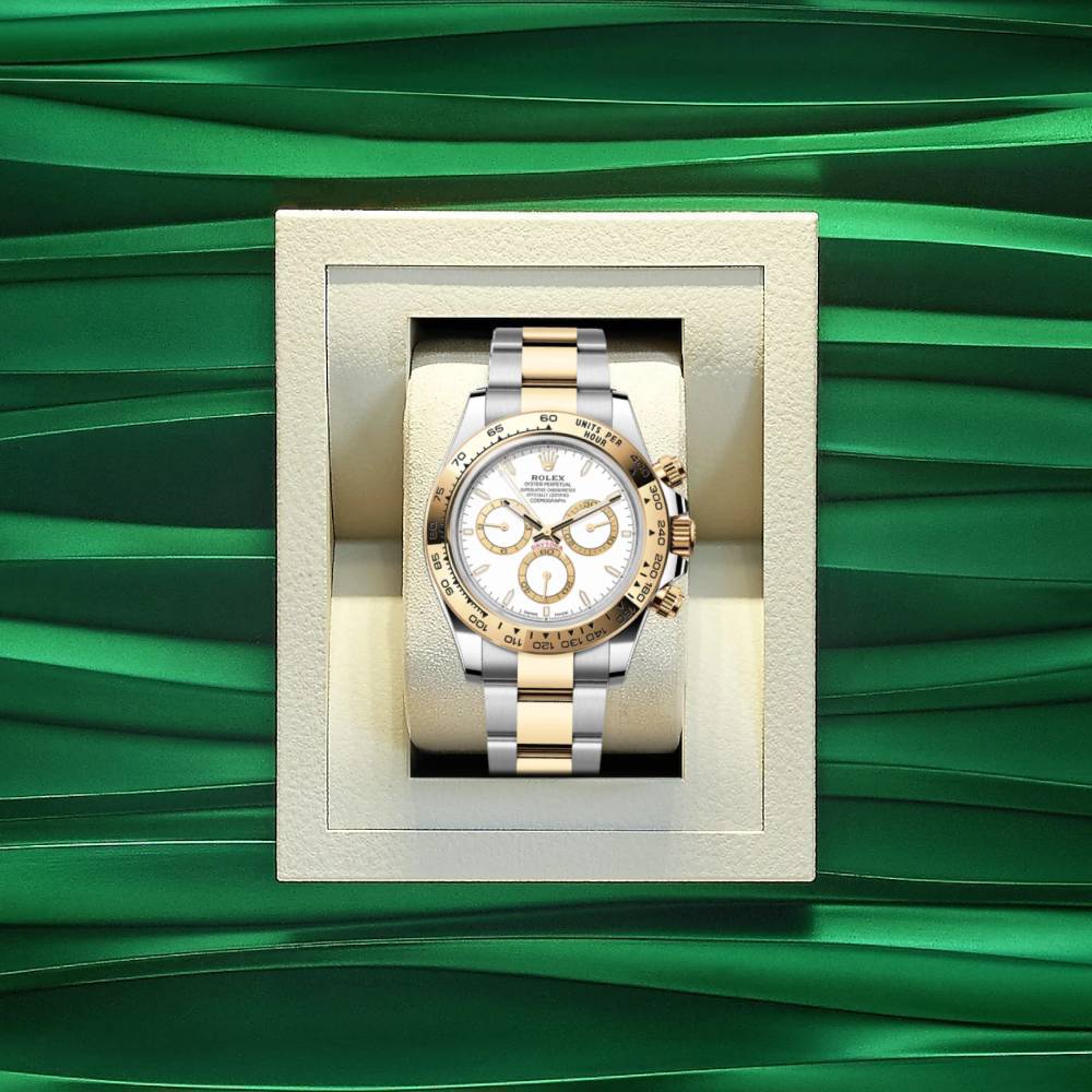 Rolex Cosmograph Daytona 40mm - Ref: 126503 - White Index Dial & Gold Bezel, Two Tone Stainless Steel & 18K Yellow Gold Oyster Bracelet Men's Watch