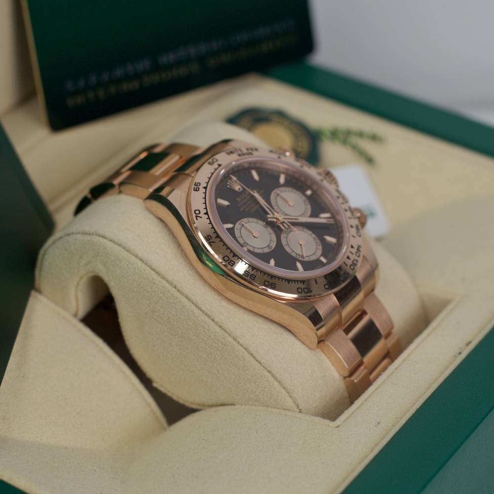 Rolex Cosmograph Daytona 40mm - Ref: 126505-0001 - Black Stick Dial, 18K Rose Gold Oyster Bracelet Men's Watch