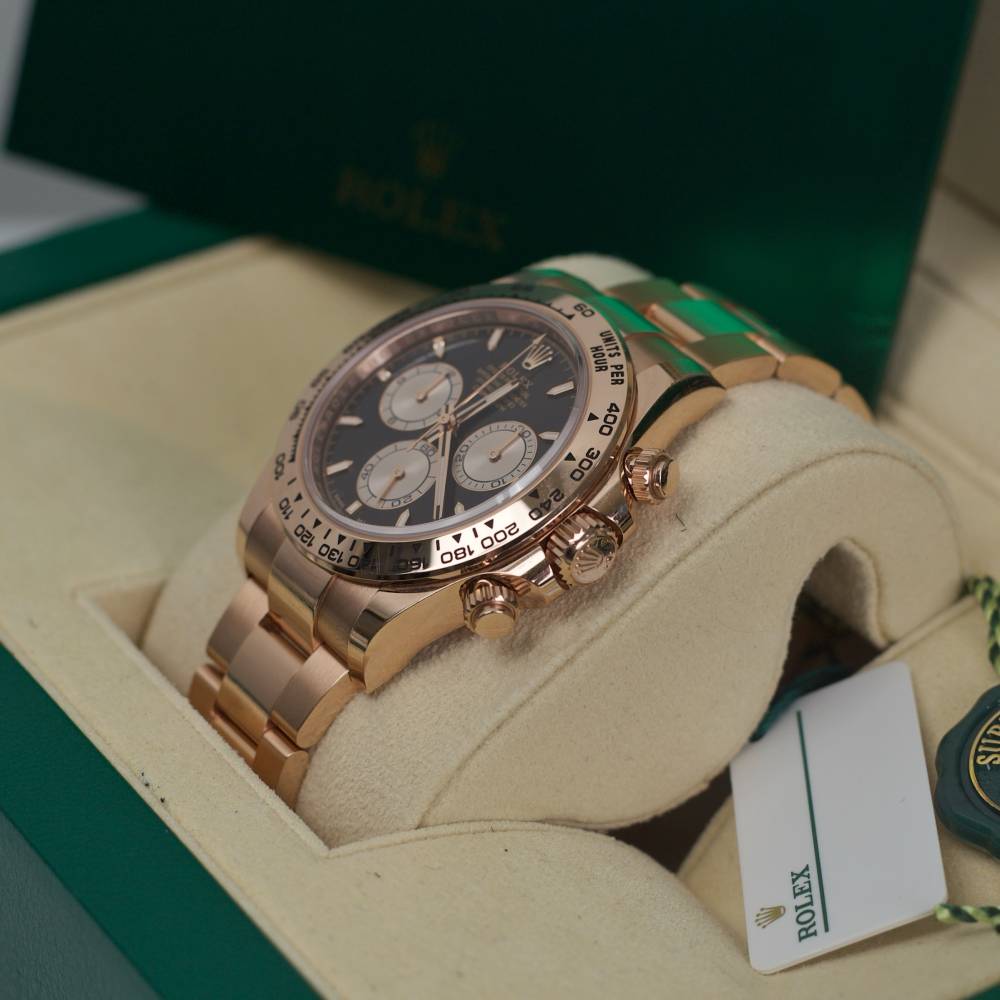 Rolex Cosmograph Daytona 40mm - Ref: 126505-0001 - Black Stick Dial, 18K Rose Gold Oyster Bracelet Men's Watch