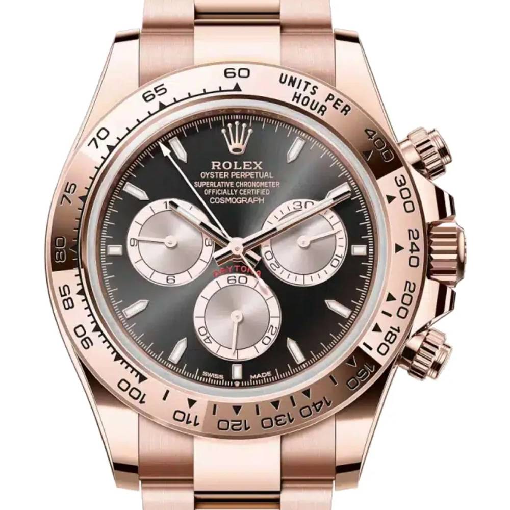 Rolex Cosmograph Daytona 40mm - Ref: 126505 - Bright Black & Steel Index Dial, 18K Rose Gold Oyster Bracelet Men's Watch