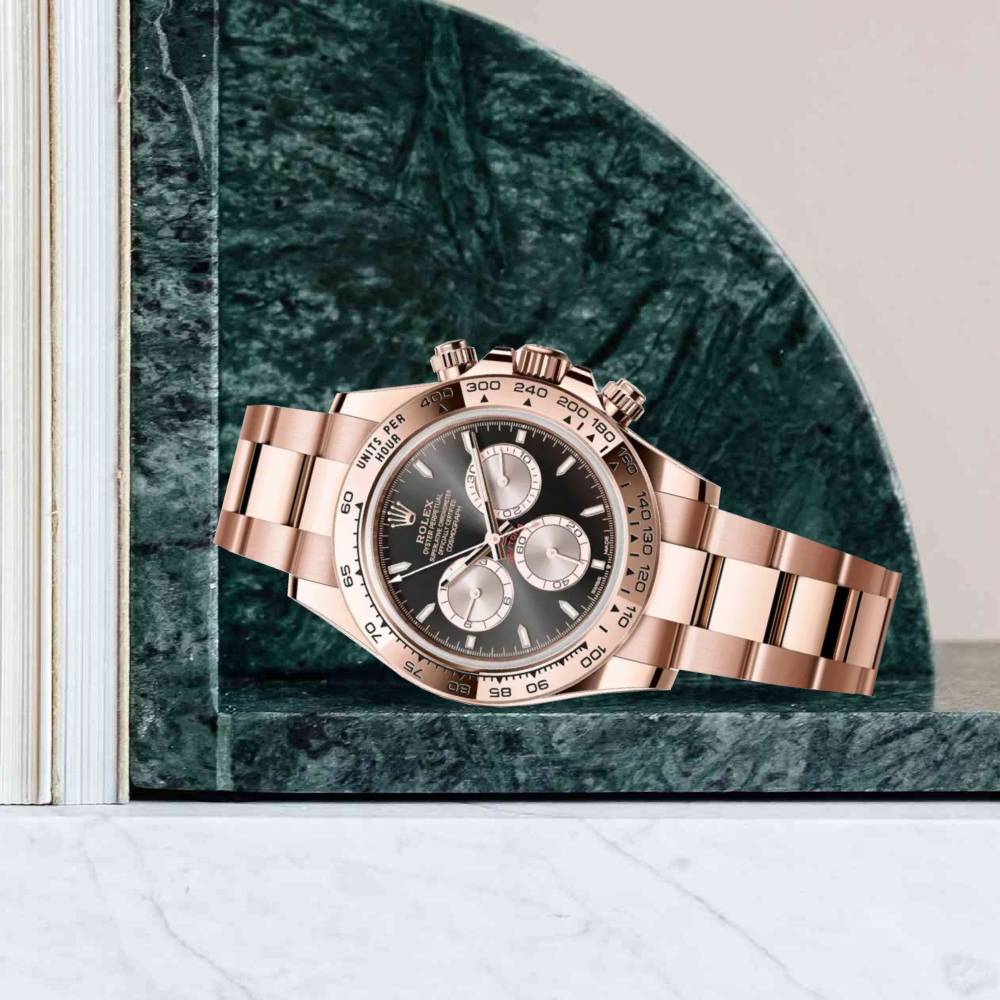 Rolex Cosmograph Daytona 40mm - Ref: 126505 - Bright Black & Steel Index Dial, 18K Rose Gold Oyster Bracelet Men's Watch