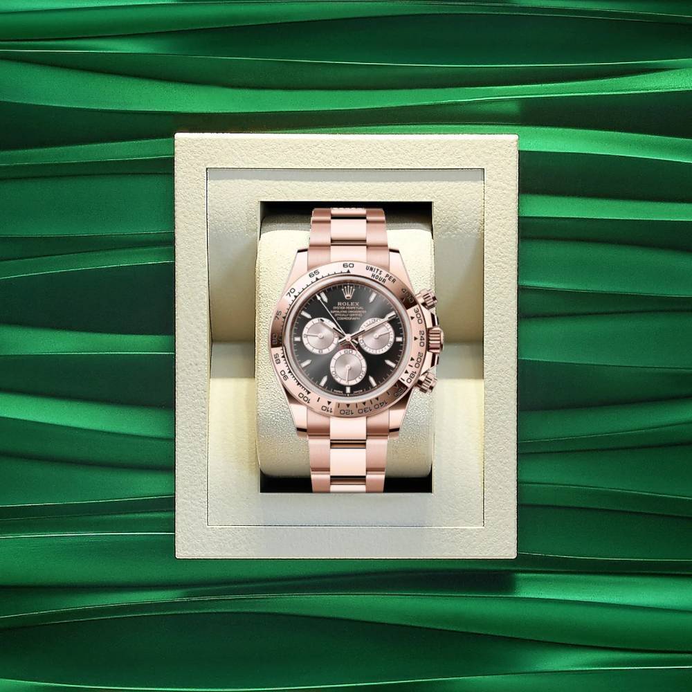 Rolex Cosmograph Daytona 40mm - Ref: 126505 - Bright Black & Steel Index Dial, 18K Rose Gold Oyster Bracelet Men's Watch