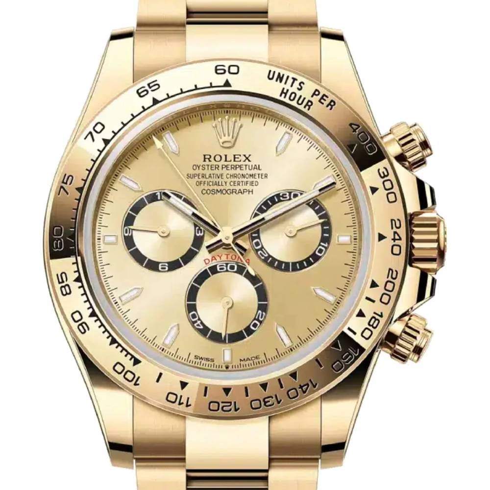 Rolex Cosmograph Daytona 40mm - Ref: 126508 - Golden Index Dial, 18K Yellow Gold Oyster Bracelet Men's Watch