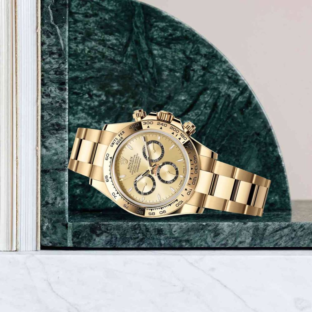 Rolex Cosmograph Daytona 40mm - Ref: 126508 - Golden Index Dial, 18K Yellow Gold Oyster Bracelet Men's Watch