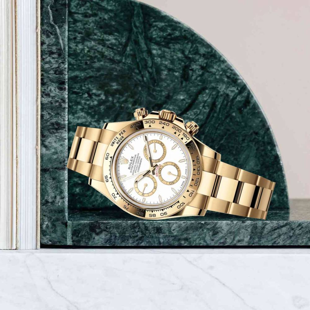 Rolex Cosmograph Daytona 40mm - Ref: 126508 - White Index Dial, 18K Yellow Gold Oyster Bracelet Men's Watch