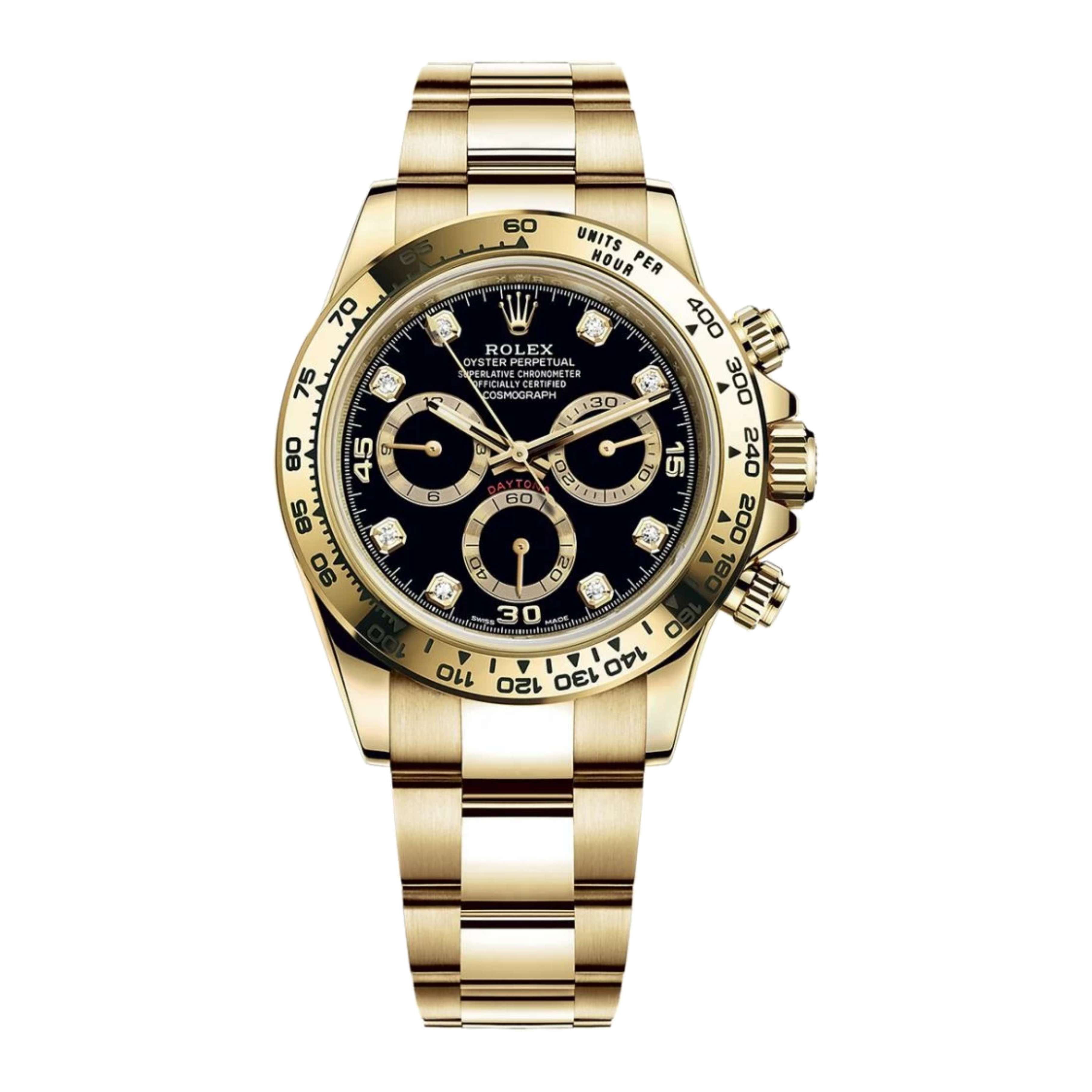 Rolex Cosmograph Daytona 40 mm 18k Yellow gold Oyster bracelet Bla