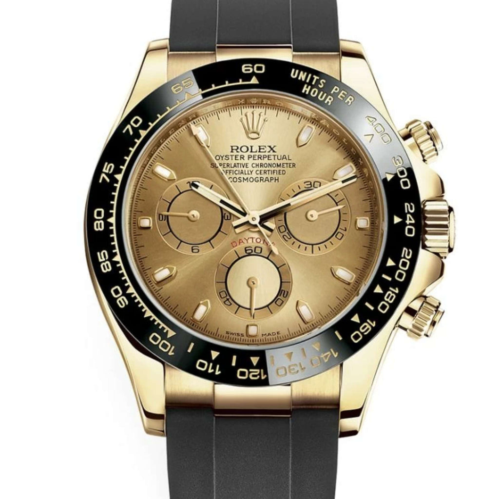 Rolex Cosmograph Daytona 40 mm | Oysterflex bracelet | Champagne dial | 18k Yellow gold Case Men's Watch 116518ln-0042