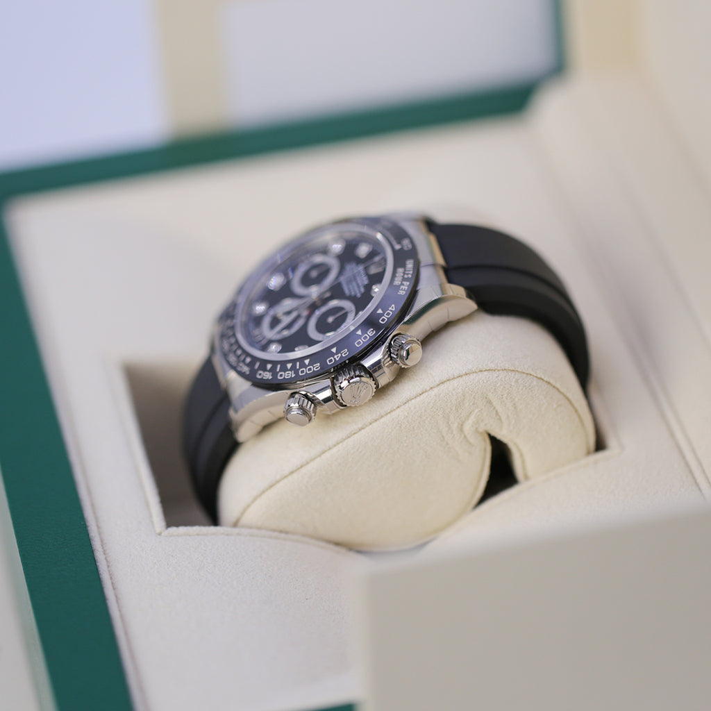 Rolex Cosmograph Daytona 40 mm | Oysterflex bracelet | Black Diamond dial | 18K white gold case Men's Watch 116519LN bkdof