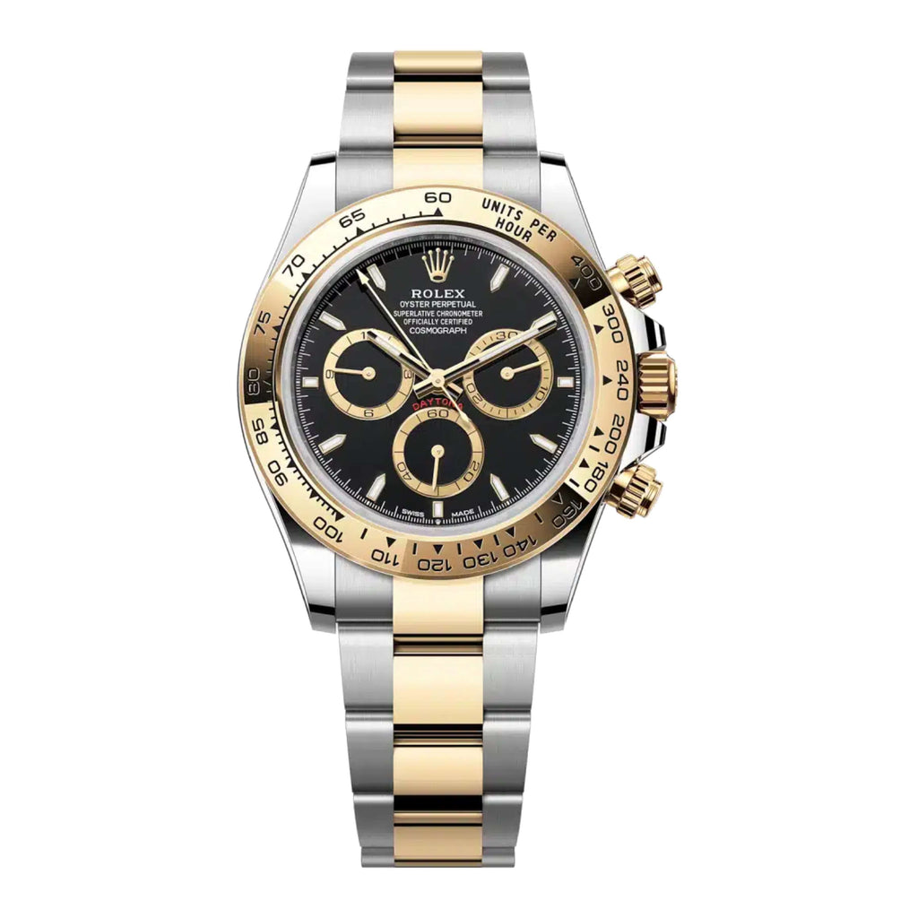 2023 Release Rolex Cosmograph Daytona 40 mm | Two-Tone 18k Yellow gold and Stainless Steel Oyster bracelet | Black dial | Men's Watch 126503