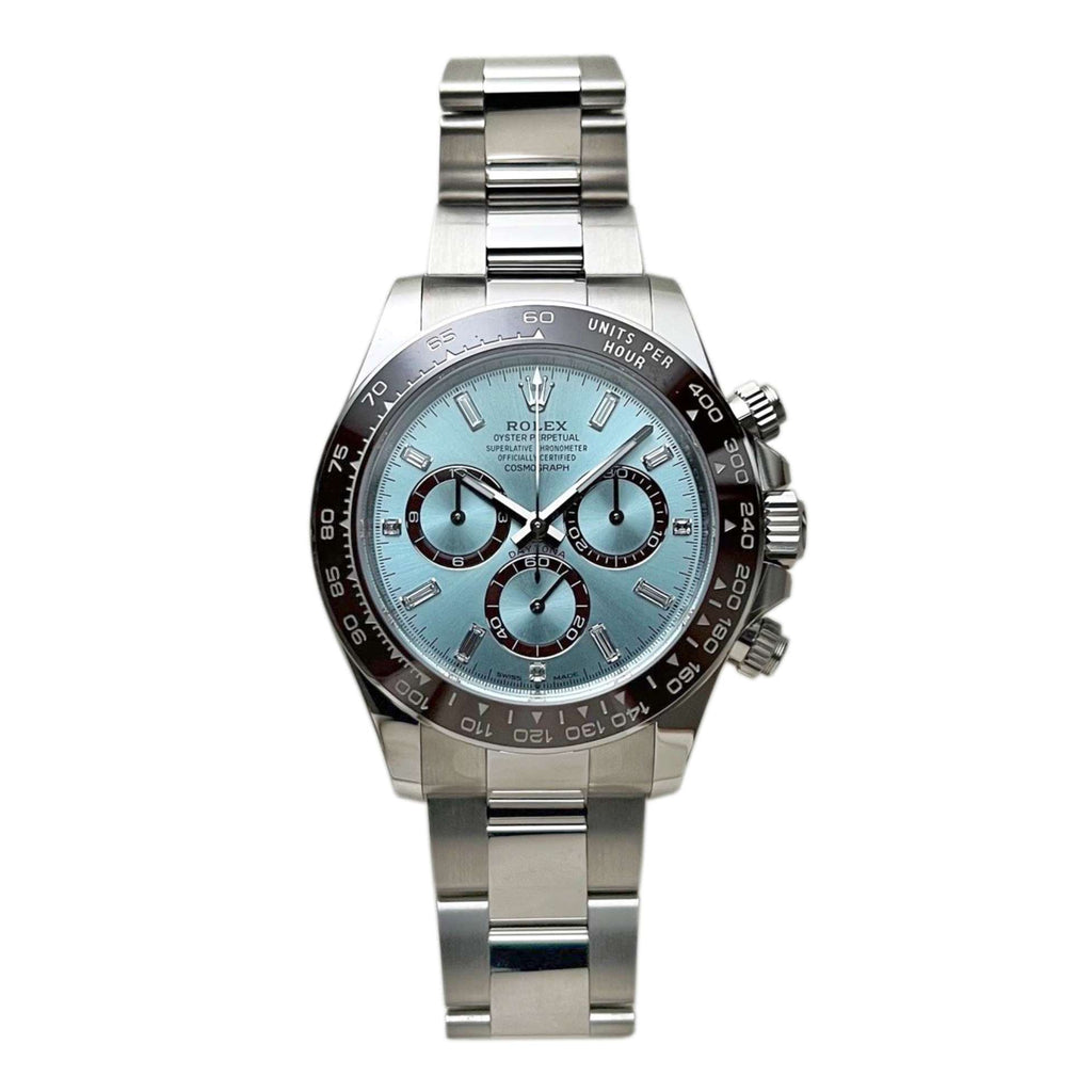 2023 RELEASE Rolex Cosmograph Daytona 40mm | Platinum Oyster bracelet | Ice Blue Diamond dial | Platinum Case Men's Watch 126506A