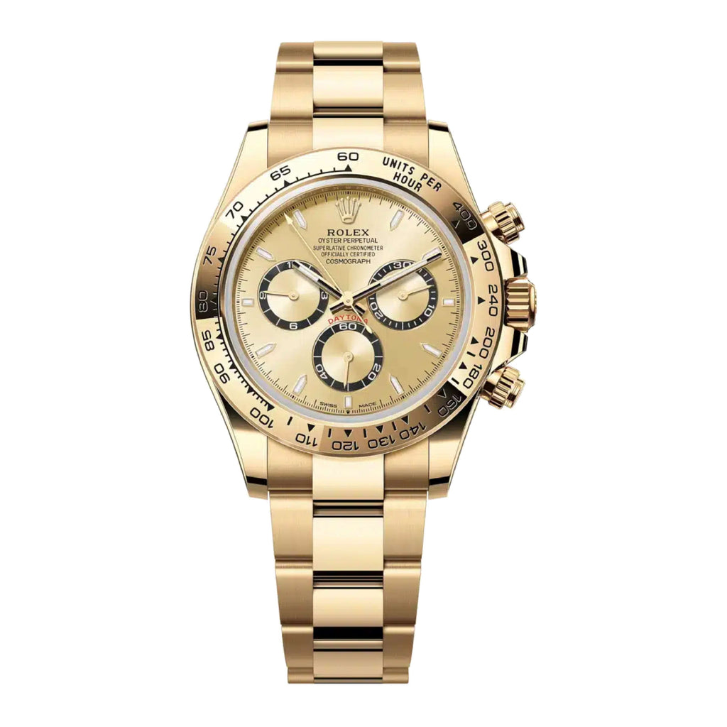2023 Release Rolex Cosmograph Daytona 40 mm | 18k Yellow gold Oyster bracelet | Golden dial | Men's Watch 126508