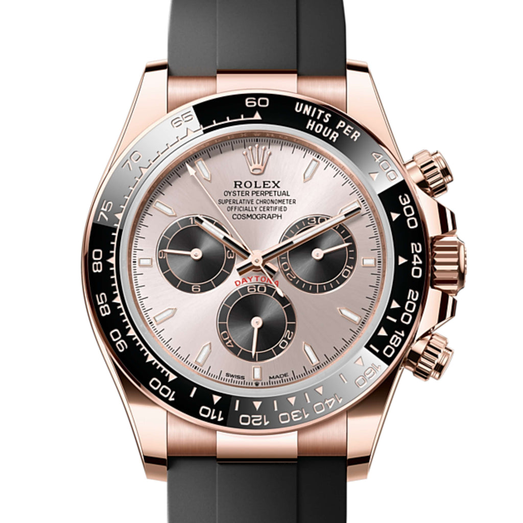 Rolex Cosmograph Daytona, Sundust and bright black dial, Oysterflex bracelet, 18k Everose gold Watch 126515LN