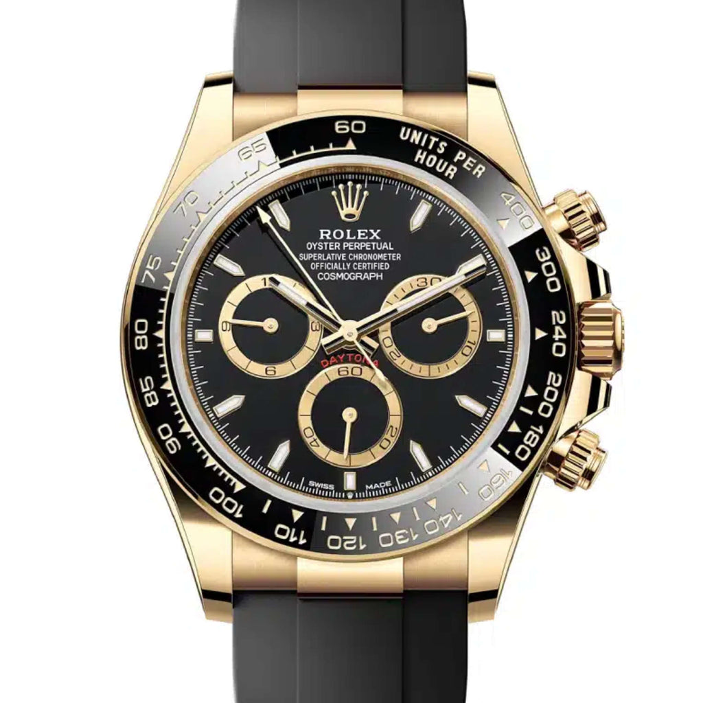 Rolex Cosmograph Daytona, Black dial, Oysterflex bracelet, 18k yellow gold Watch 126518LN