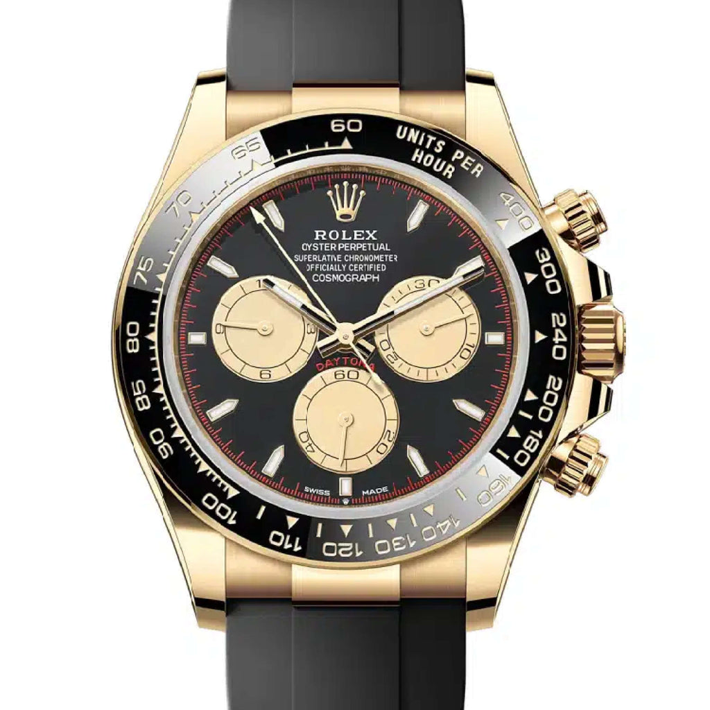 Rolex Cosmograph Daytona 40 mm | Oysterflex bracelet | Intense black dial | 18k yellow gold Case Men's Watch 126518LN